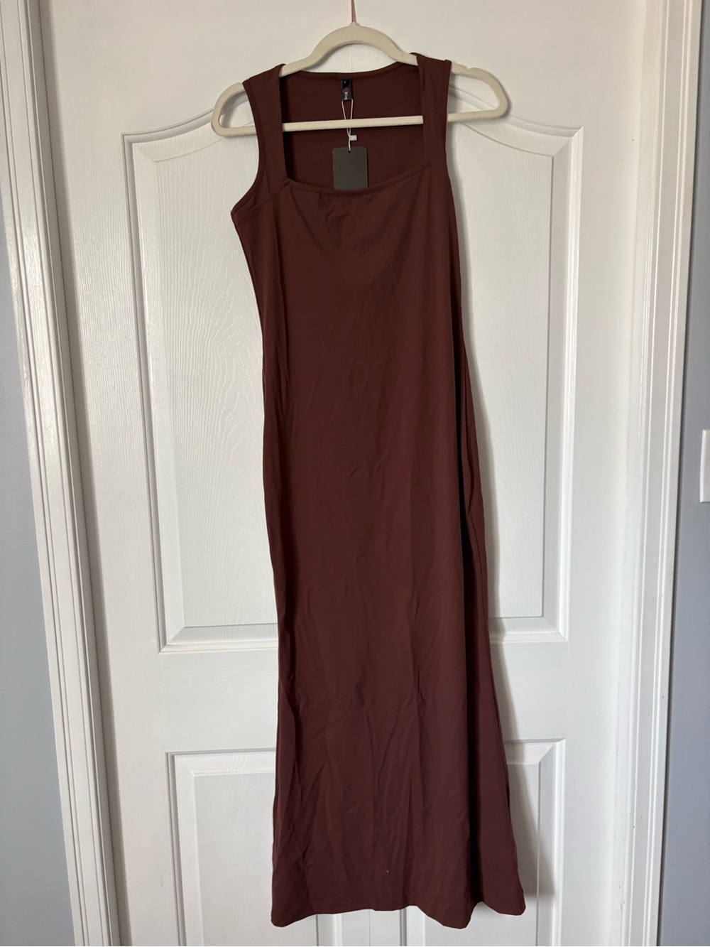 Sleeveless Maxi Dress in Chestnut Brown